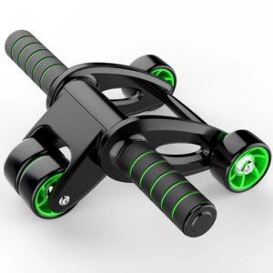 4-Wheel Ab Roller with Non-Slip Grips for Core Workouts