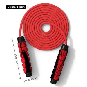 Tangle-Free Weighted Jump Rope with Ball Bearings, Adjustable Length