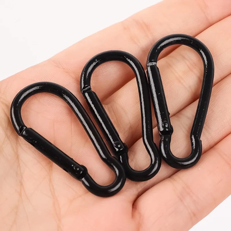 Mini Aluminum D-Ring Carabiner Clips, 10 Pack, Not for Climbing - Image 2