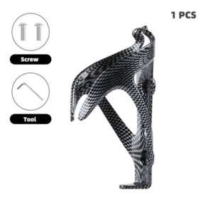 Lightweight Carbon-Pattern Bike Water Bottle Cage, ABS, 2 Colors