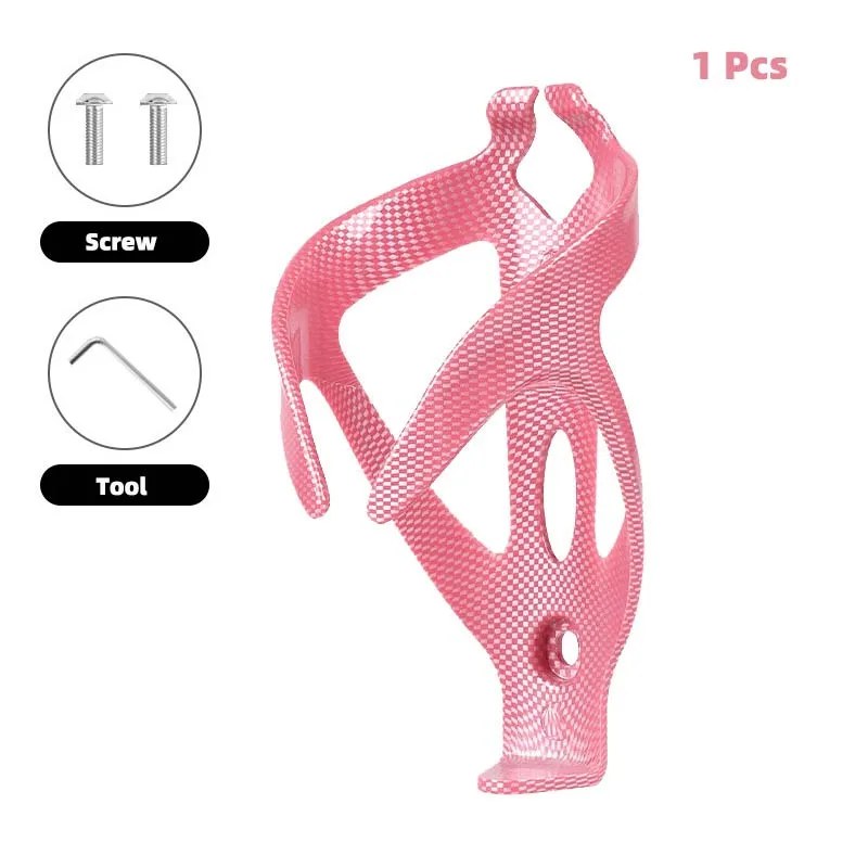 Lightweight Carbon-Pattern Bike Water Bottle Cage, ABS, 2 Colors - Image 2