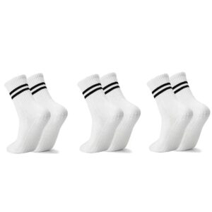 Knee-High Grip Socks for Pilates and Barre, 3 Pairs, Striped