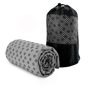 Non-Slip Microfiber Yoga Mat Towel with Grip Dots, 183 x 63 cm