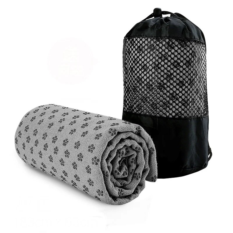 Non-Slip Microfiber Yoga Mat Towel with Grip Dots, 183 x 63 cm