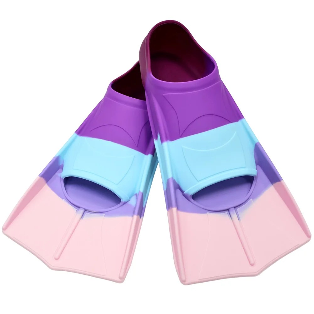 Short Silicone Swim Training Fins, Adult Sizes S to XL - Image 5