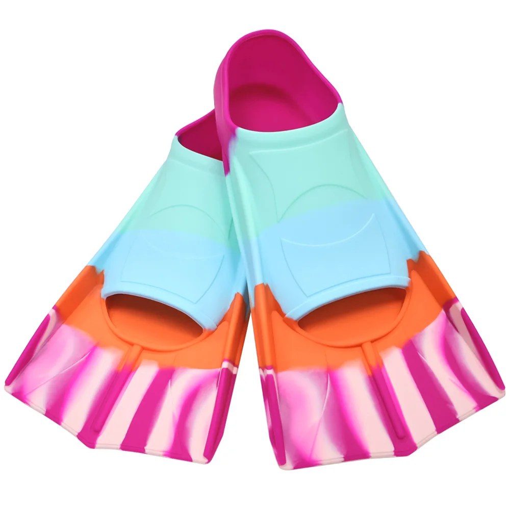 Short Silicone Swim Training Fins, Adult Sizes S to XL - Image 7